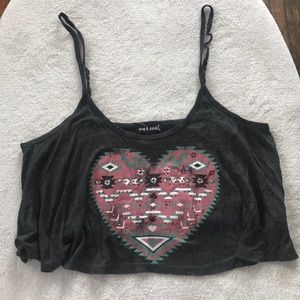 CLAIRE Distressed Crop Top